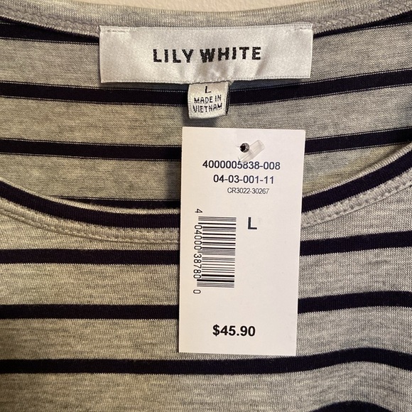 Lily White long sleeve open shoulder tee - Picture 2 of 8